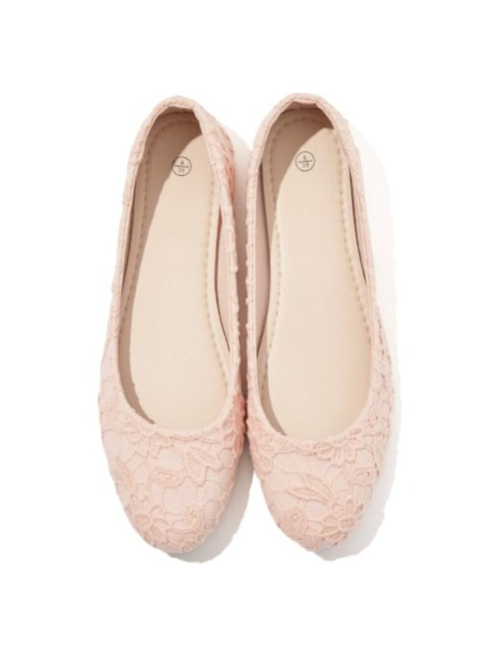 Women's Lace Mesh Ballet Flats Round Toe Memory Foam Foldable Dress Shoes